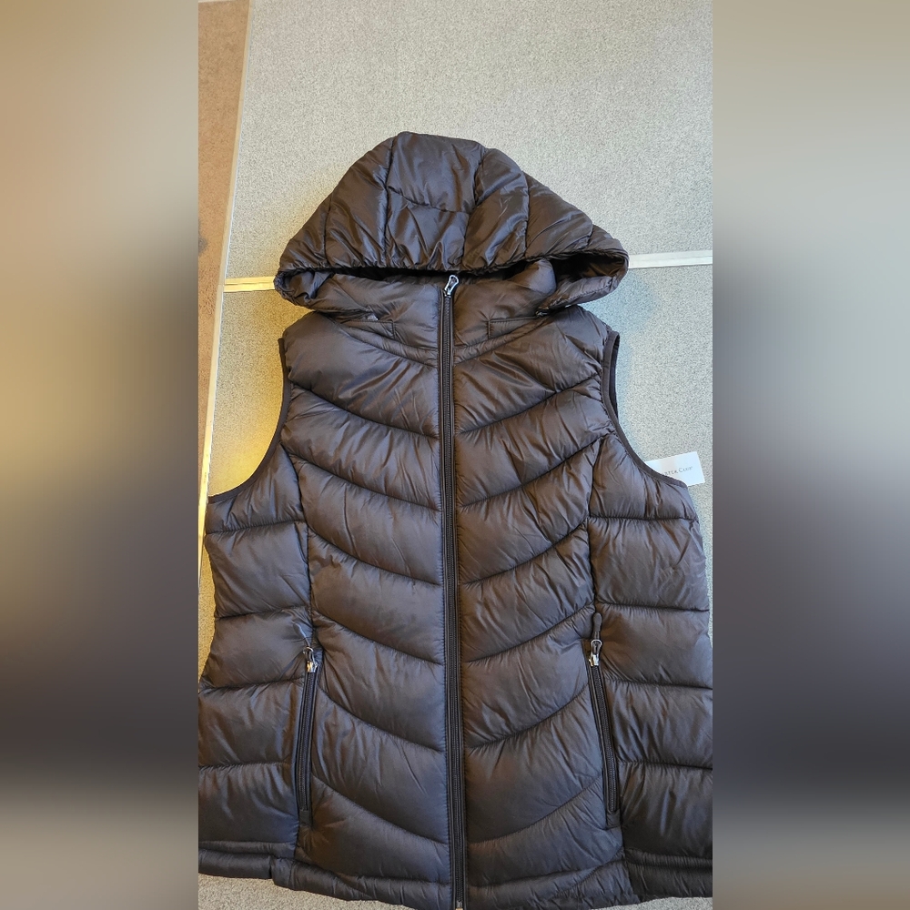Charter Club Brown Puffer Vest